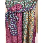 Sunday Up Dress Paisley Floral Print Size M Patchwork Boho Peasant Feminine Midi Size M Photo 2