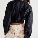 Free People  Gigi Black Tie Front Top Size XS Photo 1