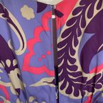 Boden 100% Silk Pink and Purple Floral Sheath Kaftan Dress W Photo 7