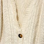 Taylor Swift  Cream Chunky Knit RED Cardigan Star Patches VNeck Sweater Med/Large Photo 2