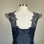 JS Collections  Lace and Crepe Sleeveless A-Line Evening Gown Blue Size 12 Dress Photo 7