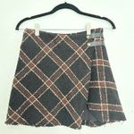 Urban Outfitters  Plaid Black Motif Wrap Skirt Huntley Wool Wrap SP Photo 1