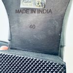 Free People Charm Double V Black Leather Ankle Booties Women's Size 40 USA 10 Photo 5