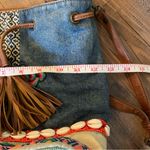 Desigual  Shoulder Bag Purse w/ Floral Patterns Embroidered Shells Lining Denim Photo 5