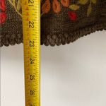 Koret Dark Green Embroidered Floral cardigan, jacket, Zipp front sz L Size L Photo 4