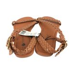 Chatties Womens Sandals Strappy Faux Leather Braided Brown Buckle Size 7 Photo 2