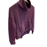 Sweaty Betty Women Small Cropped Pullover Knit Burgundy Textured Sweater Top Photo 4