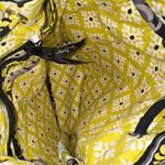 Vera Bradley Retired Baroque Bucket Bag Purse Drawstring Closure Black Yellow Photo 3