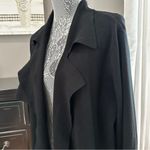 SOIA & KYO Black Slouch Coat Midweight Drape Jacket Size M Photo 3