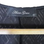 Anna Grace Velvet Geometric Fit & Flare Dress Womens S Black Gothic Whimsygoth Photo 4