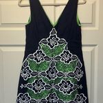 Lilly Pulitzer Sylvie Shift Dress Jungle Flowers Embroidered Green Blue NWT Sz 8 Photo 3