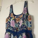 Moulinette Soeurs Anthropologie blue floral silk mini dress with pockets Medium Photo 1