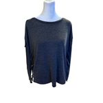 Chaser Women's Black Fringe Sleeve Lace-Up Blouse Size M Photo 1