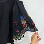 Vava by Joy Han  small Cold Shoulder Floral Embroidered black Blouse bell sleeve Photo 2