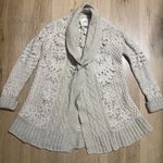 Angel of the North Crochet Knit Cardigan Cream Boho Cottagecore Anthropologie Photo 3