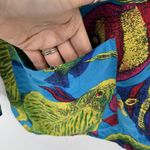 Nordstrom Vintage Size M Silk Button Up Shirt Town Square Fish Print Women's Photo 2