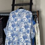 RO'S GARDEN Tuckernuck Exclusive Blue Leticia Deauville Floral Cotton Dress Size L Photo 8