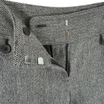 Loft  Marisa Brown Chevron Gold Shimmer Wide Leg Cuffed Tweed Pants Size 10 Photo 4