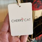 Cherry Cat XL Vintage Retro Floral High Waisted Underwire Bikini Two Piece Red Photo 5