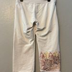 Lucky Brand vintage y2k white embroidered buddha capri sweatpants small Photo 12