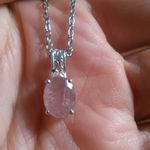 Cherry Tanzurine Sterling Silver Pendant Stainless Steel Necklace Pink Photo 10