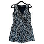 Loft tropical palm leaf black and white romper 2 Photo 2
