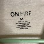 On Fire On Fire Dripping Rainbow Lips White Tee Women’s Size M Photo 4