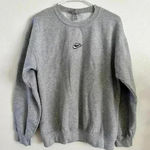 Nike‎ Embroidered Logo Sweater Sweatshirt Pullover Womens Size Medium Grey Gray Photo 0