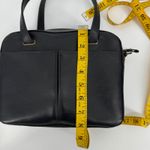 Liz Claiborne Vtg  Black Leather Hand Bag Tote Purse Classic Simple Minimalist Photo 10