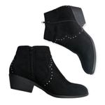 Krush  Suede Studded Black Ankle Booties Photo 3