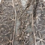 Vitrin Design Lace Vest Womens Large Brown Whimsical Floral Fall Hippie Boho Photo 9