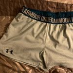 Under Armour White and Blue Mesh UA Running Shorts Photo 1