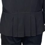 White House | Black Market black blazer w/ruffle lapel & stand collar Size 8 EUC Photo 5