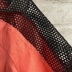 PINK - Victoria's Secret Pink Brand Cropped Tee with Mesh Accents XS Salmon Coral Photo 2