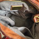 J.Crew Tan Leather Handbag with Gold Accents Photo 3