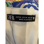 ZARA  Dress Women Medium Purple Yellow‎ Floral Balloon Sleeve Corset Style Mini Photo 10