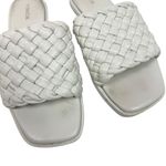 Vince Rumi Square Toe Woven Slide Slip On Sandal White Size 7.5 Photo 2