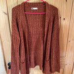 SO  Women's Rust Open-Front Cardigan Photo 0
