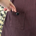 Loft  Houndstooth Ruffle Neckline Short Sleeve Shift Dress 2P Photo 2