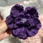 Purple Flower Hair Bow Girls Womens Photo 3