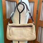 Coach  Cream and Brown Leather Shoulder Bag Photo 5