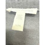 Eileen Fisher Gray Linen Short Sleeve VNeck Sweater Semi Sheer Size Medium Photo 4