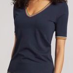 Faherty Brand Marin Tee Soft Lightweight Retro Stripe Pima Cotton V Photo 0