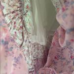 LoveShackFancy X Target Camille Tiered Floral Dress Pink Sleeveless Babydoll XS Photo 8