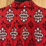 Maeve  Anthropologie Woodland Walk‎ Aztec Print  Button Down Blouse Tunic Size 0 Photo 11