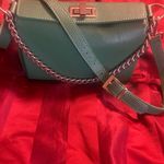 Made in Italy leather triple compartment Pratostachel Green Photo 0