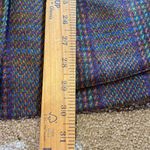 Vintage RARE Find Giorgio Sant’Angelo Tweed Plaid Pure Wool Blazer 12 *Flaw Purple Photo 13