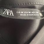 ZARA  Black Dress with Cream Floral Accents Photo 3