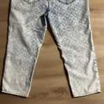 Chico's Platinum Women's Blue Denim Crop Jeans Sz 1 Med Polka Dot Wash High Rise Photo 5