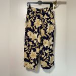 Joie  -capri Floral Wide-Leg Pants in Navy and Gold NWOT Photo 10
